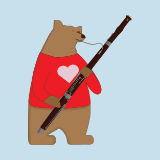 Bear playing bassoon T-Shirt