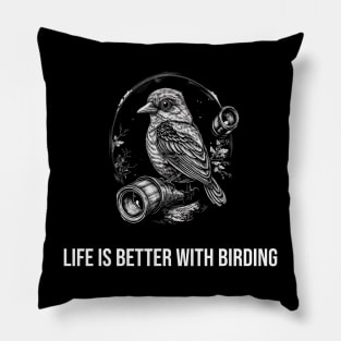 Bird watching , Bird Watching Gift, Bird Lover, Funny Birder, Ornithologist Pillow