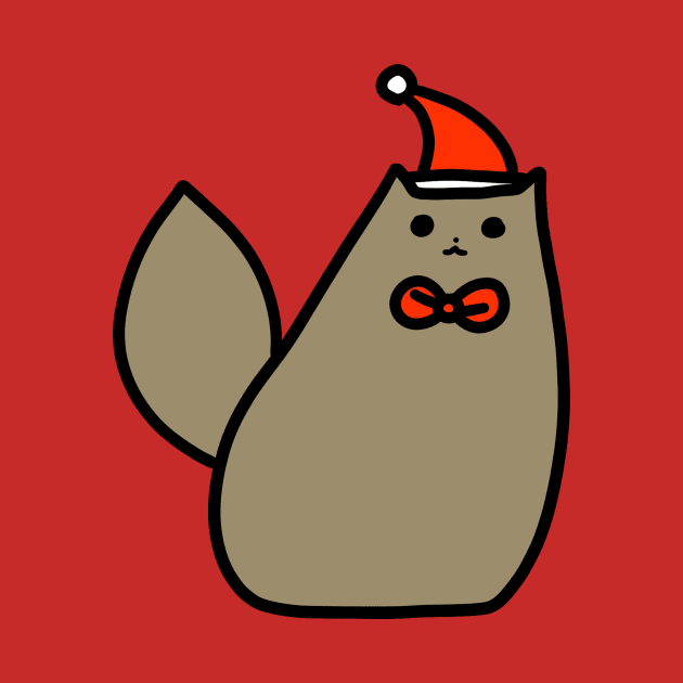 Brown Christmas Kitty by saradaboru