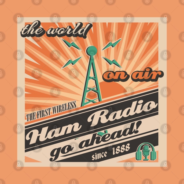 the world on air - Ham Radio - Retro by amarth-drawing