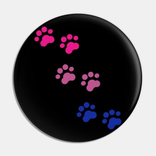 Bi Pride Cat Paws Pin