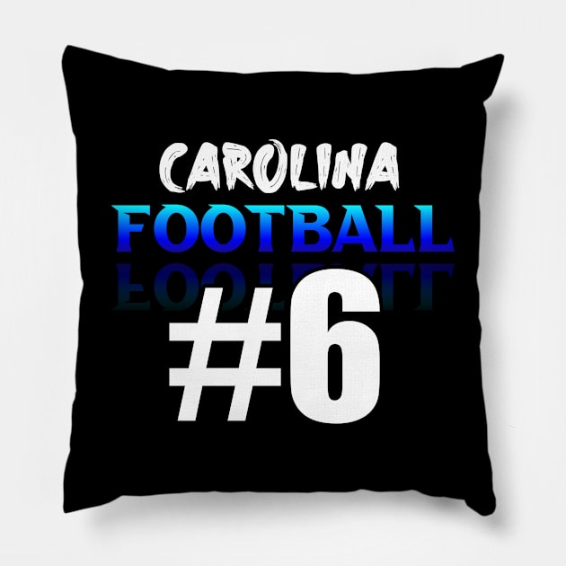 Carolina Football #6 Jersey - Graphic Sports Pillow by MaystarUniverse