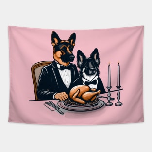 German Shepherds Thanksgiving Tapestry