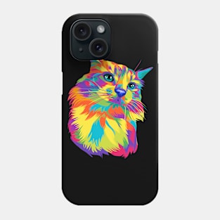 Colorful cute cat Phone Case