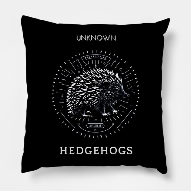 Design for exotic pet lovers - hedgehogs Pillow by UNKNOWN COMPANY