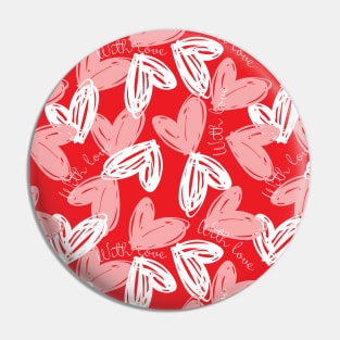Doodle Heart Pattern for your Valentine Pin