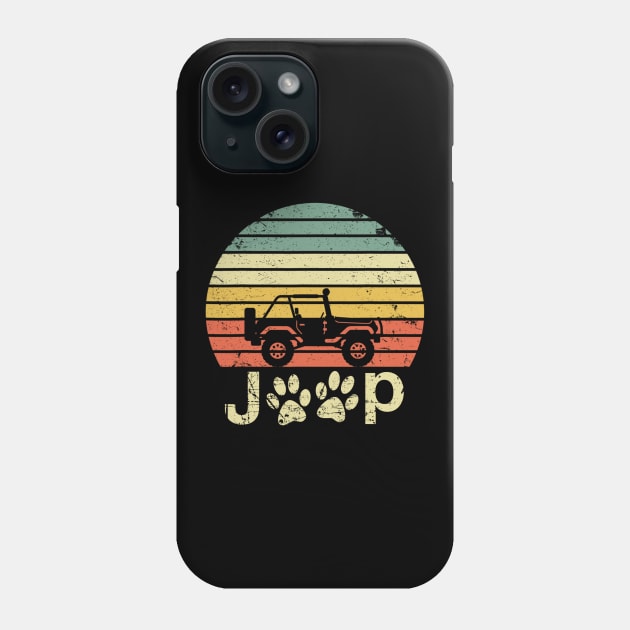 Vintage Jeep Dog Paws Jeep Offroad Men/Women/Kid Jeep Lover Phone Case by Oska Like