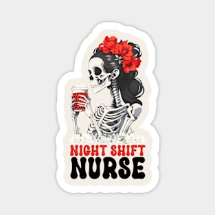 Night Shift Nurse Skeleton Magnet