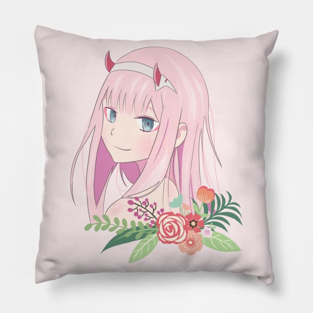 Zero Two Pillow by CrazyLife