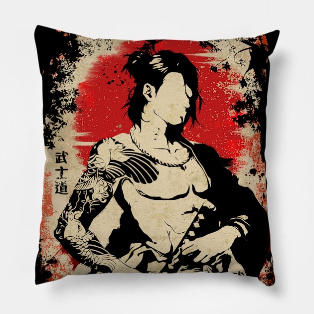 The Samurai I Pillow by NoMans