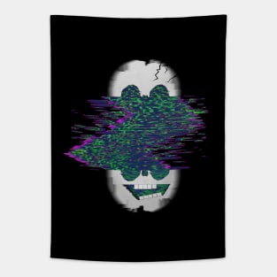 Crazy Glitch Skull - V.one Tapestry