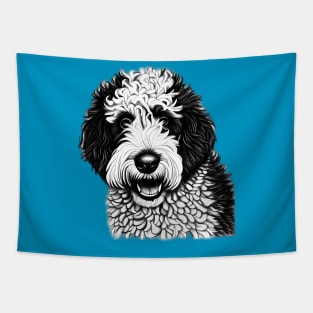 Sheepadoodle Dog Sketch Tapestry