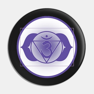 Open up your Third-Eye Chakra- Light Grey Pin