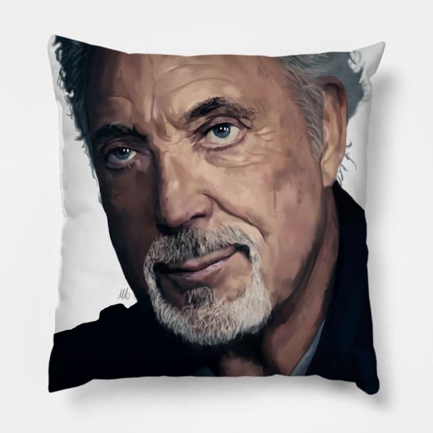 Sir Tom Jones Pillow by drawingsbymegsart