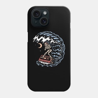 Surf and Music, Surfing on tape, Surf and Tape, Wave and Tape Phone Case