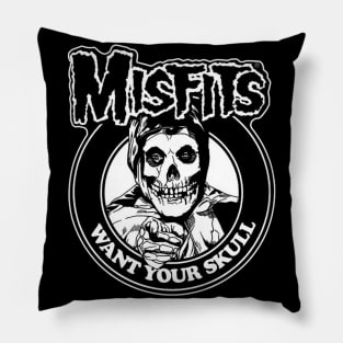 Skull Rock Of Rock Punk Pillow