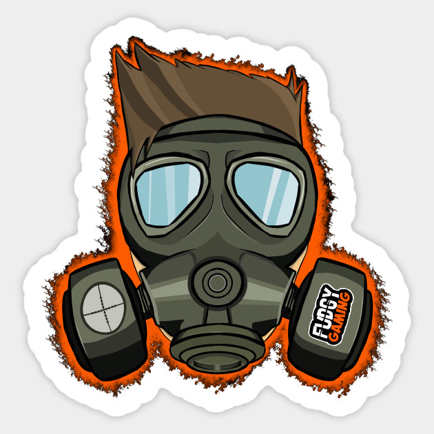 The Deadzone Survivor Gas Mask Design Fudgy Sticker