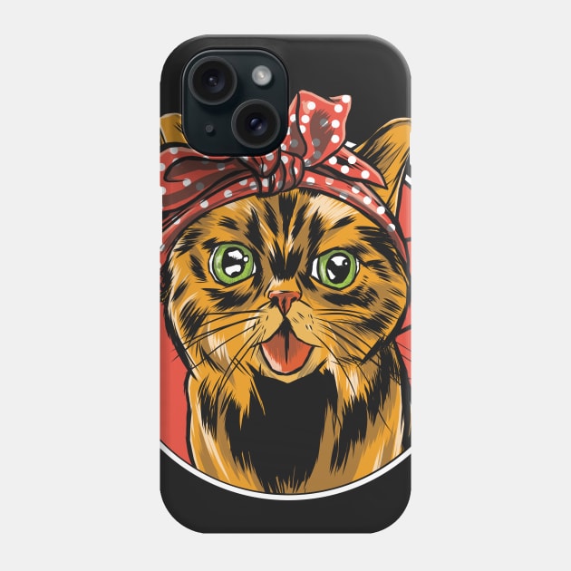 Cute Vintage Kitten Phone Case by Urban_Vintage