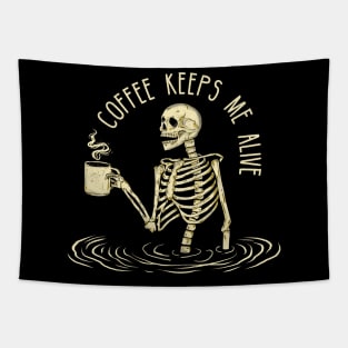 Coffee Keeps Me Alive Tapestry