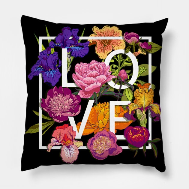 Flowers #01 Pillow by Olga Berlet