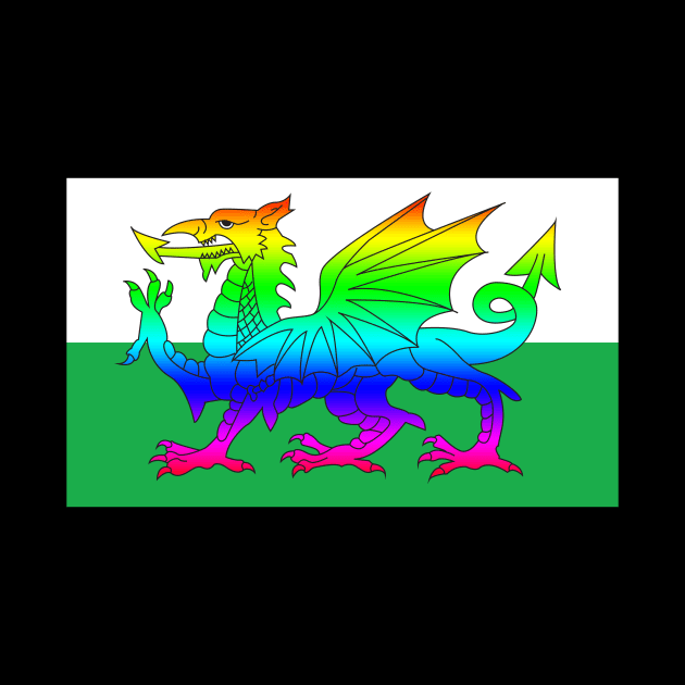 Welsh Rainbow Dragon by Wickedcartoons