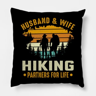 Husband and wife hiking partners for life Pillow