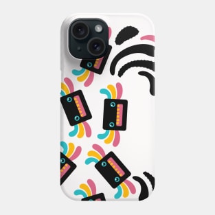 Cute Black and Rainbow Axolotls and Whirls Phone Case
