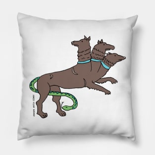 Greek Myth Comix - Cerberus, Hound of COLOURS! Pillow