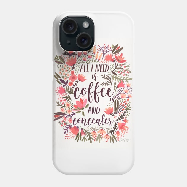 vintage coffee Phone Case by CatCoq