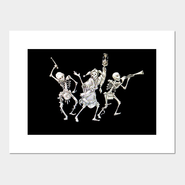 Skeletons Medieval Band Skeleton Poster Und Kunst Teepublic De