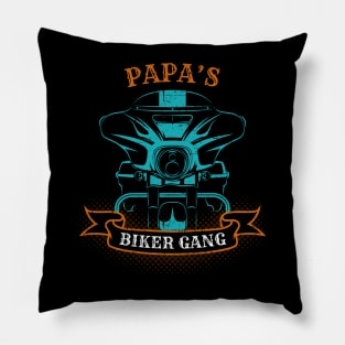 Papa's Biker Gang Father's Day Pillow