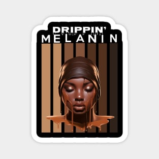 Drippin Melanin Afrocentric Gift Magnet