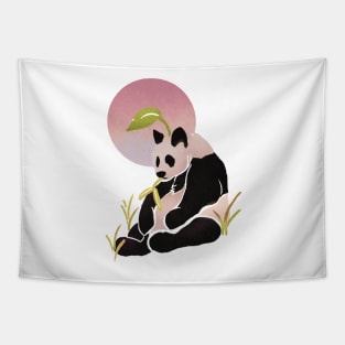 pink panda thoughts Tapestry