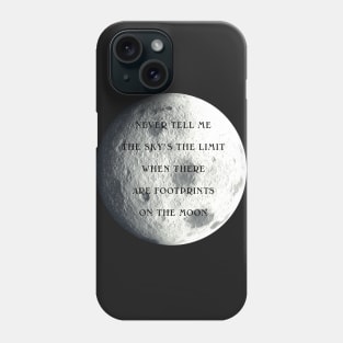 Footprints on the Moon Phone Case