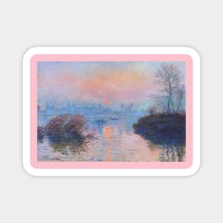 Claude Monet, Sunset on the Seine at Lavacourt, Winter Effect Magnet