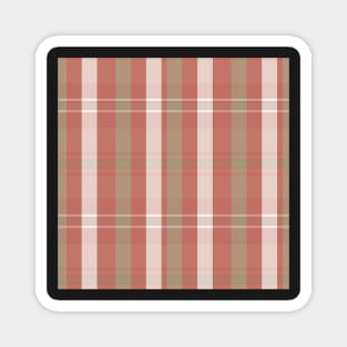 Cottagecore Aesthetic Artair 1 Hand Drawn Textured Plaid Pattern Magnet