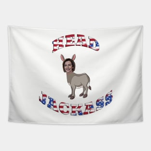 Funny Pelosi Head Jackass Tapestry