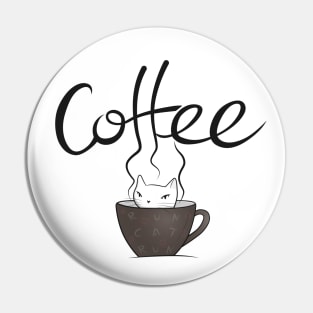 Morning Coffee Cat Pin