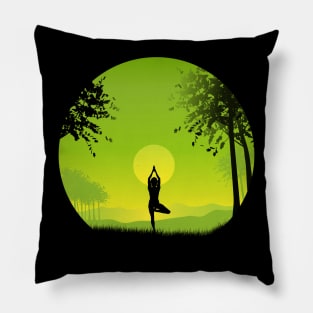 Tree pose - yoga - meditation Pillow