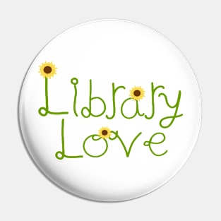 Library Love Green Pin