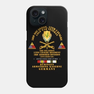 3rd Sqdn 12 Cav - 3rd AD - Budingen Germany Cold War Phone Case