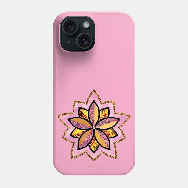 watercolor flower mandala art Phone Case by Hafsa_Aly