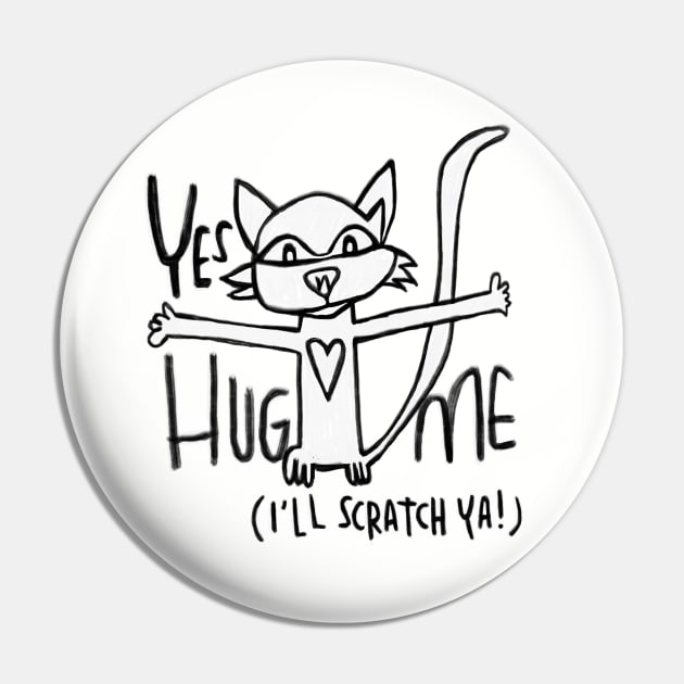 Cattitude Pin by badlydrawnbabe