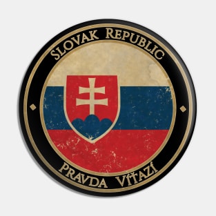 Vintage Slovakia Slovak Republic Europe European EU Flag Pin