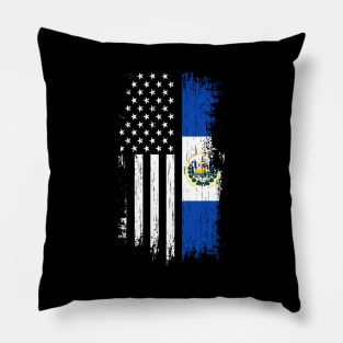 Salvadoran American Flag - Pride El Salvador Pillow