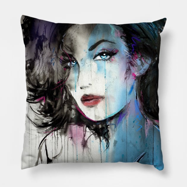 Starlet blue Pillow by Loui Jover 