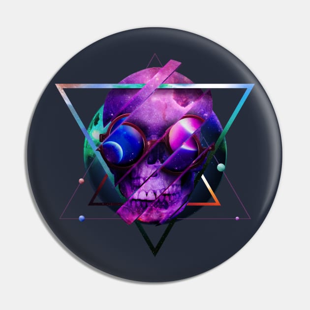 Galaxy Skull Pin by SamuelC23