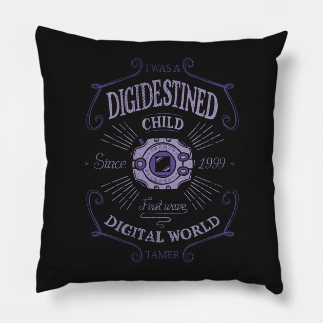 Digimon Child - First Adventure - Digidestined Pillow by Typhoonic