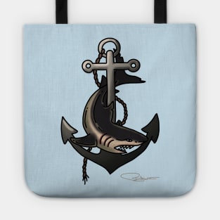 Retro Shark Tattoo Art Tote