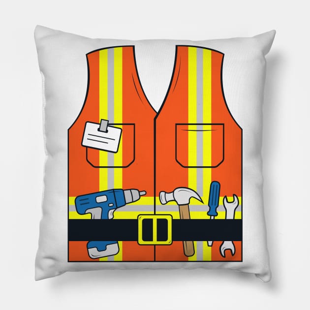 Construction Worker Costume Pillow by samshirts